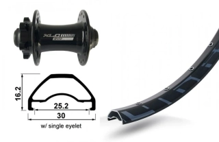 Kolo zapletené 29“ XLC Rodi Ready 622-25 přední 32 děr 